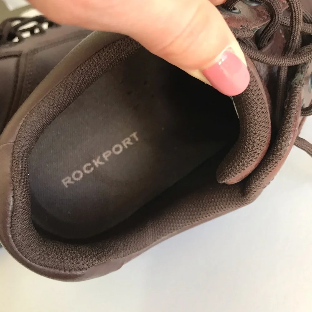 Rockport World Tour Brown Leather Men’s Walking Comfort Shoes A10889